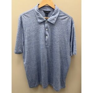 scott barber xl polo shirt 100 Linen  Blue